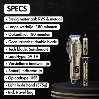 Sansbeauté 4-in-1 Draadloze Tondeuse voor Mannen