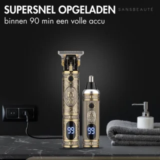 Sansbeauté® Buddha Draadloze T-Blade Tondeuse & Neustrimmer