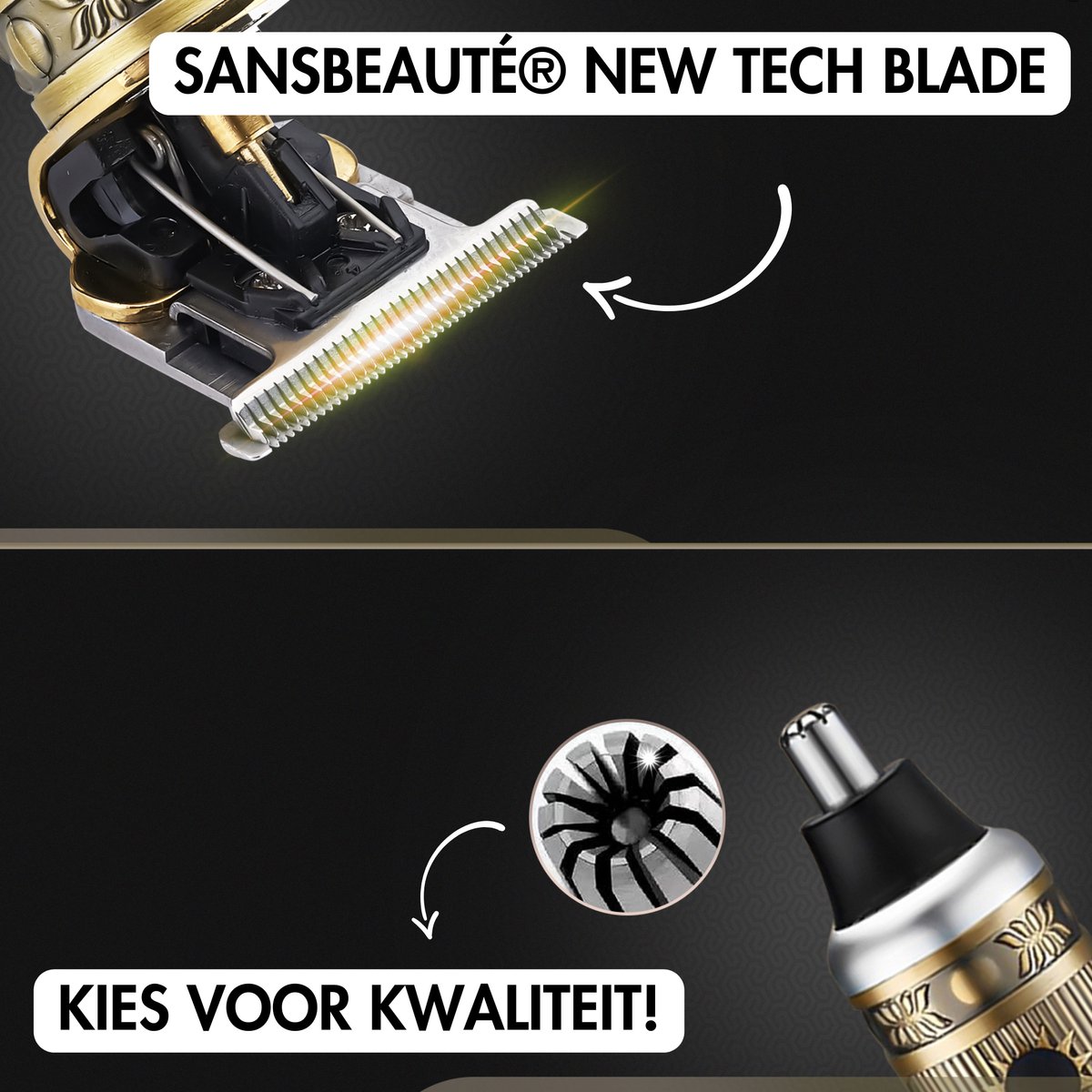 Wat vinden we goed aan de Sansbeauté® Buddha Draadloze T-Blade Tondeuse & Neustrimmer