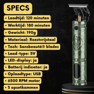 Sansbeauté Buddha Draadloze T-Blade Tondeuse