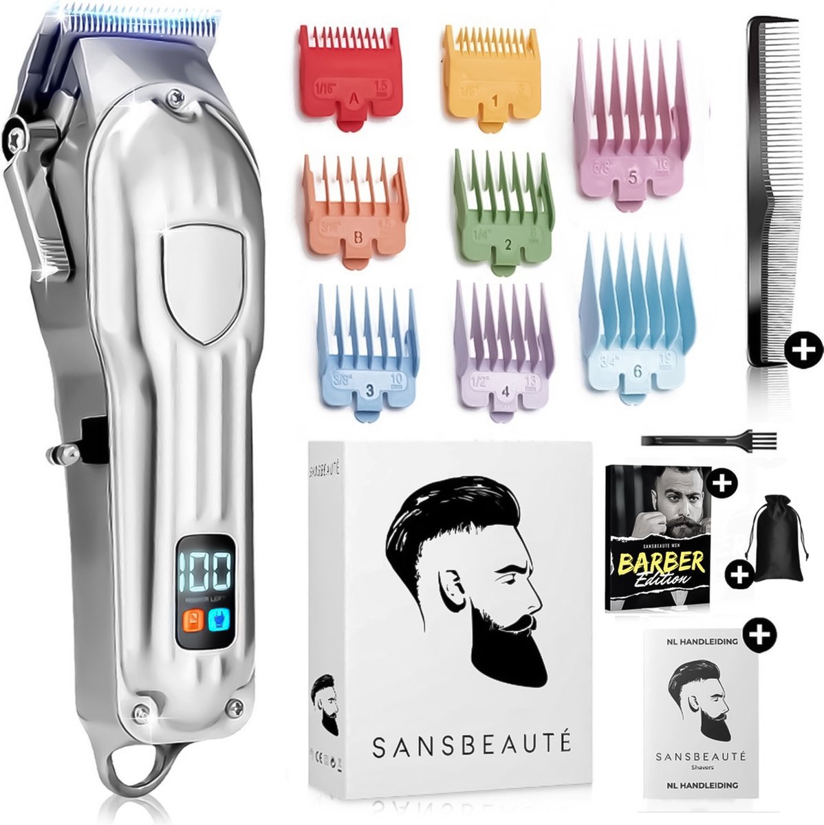 De Sansbeauté Cheveux Draadloze Professionele Haartrimmer in één oogopslag