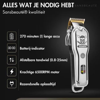 Sansbeauté Draadloze Tondeuse voor Mannen