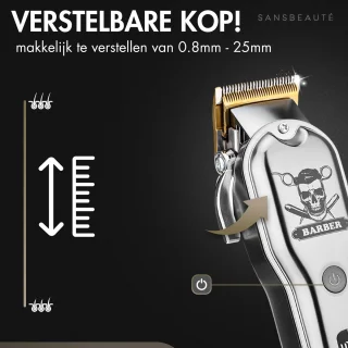 Sansbeauté Draadloze Tondeuse voor Mannen