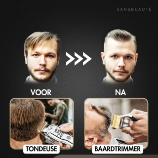 Sansbeauté Draadloze Tondeuse voor Mannen