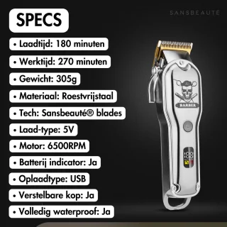 Sansbeauté Draadloze Tondeuse voor Mannen