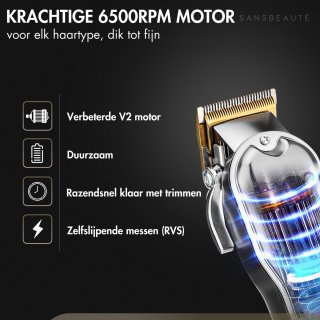 Sansbeauté Draadloze Tondeuse voor Mannen