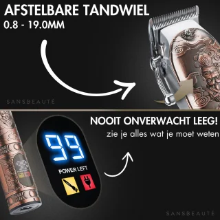 Sansbeauté Professionele 4-in-1 Draadloze Tondeuse voor Mannen