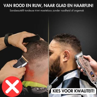 Sansbeauté Professionele 4-in-1 Draadloze Tondeuse voor Mannen