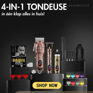 Sansbeauté Professionele 4-in-1 Draadloze Tondeuse voor Mannen
