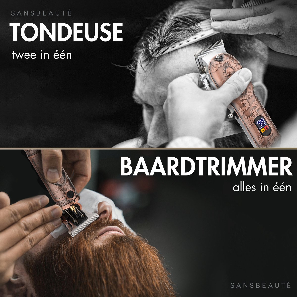 Wat vinden we goed aan de Sansbeauté Professionele 4-in-1 Draadloze Tondeuse voor Mannen