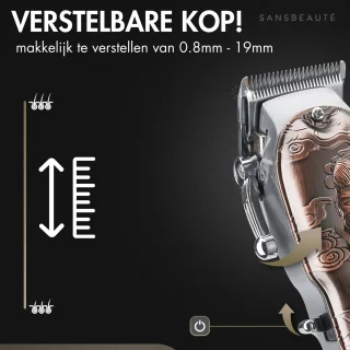 Sansbeauté Professionele 4-in-1 Draadloze Tondeuse voor Mannen