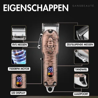 Sansbeauté Professionele 4-in-1 Draadloze Tondeuse voor Mannen