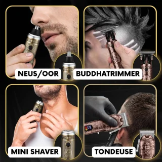 Sansbeauté Professionele 4-in-1 Draadloze Tondeuse voor Mannen