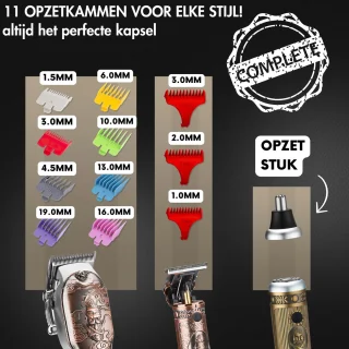 Sansbeauté Professionele 4-in-1 Draadloze Tondeuse voor Mannen