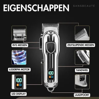 Sansbeauté® Professionele Draadloze Haar- en Baardtondeuse Set