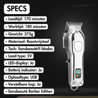 Sansbeauté® Professionele Draadloze Haar- en Baardtondeuse Set