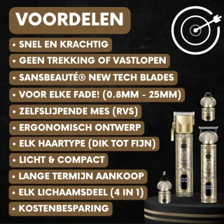 Sansbeauté TotalTrim 4-in-1 Draadloze Tondeuse