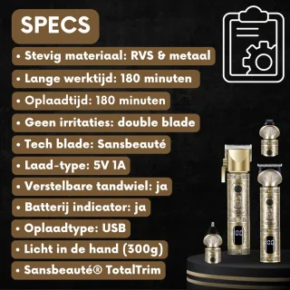 Sansbeauté TotalTrim 4-in-1 Draadloze Tondeuse