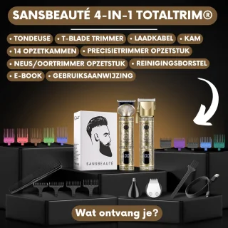 Sansbeauté TotalTrim 4-in-1 Draadloze Tondeuse