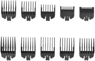 Set van 10 trimmeropzetstukken voor tondeuse 1,5 mm - 25 mm