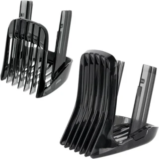 Set van 2 opzetkammen voor haartrimmers (zwart)