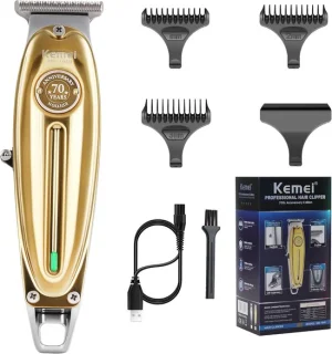 SnelShoppen baard- en haartrimmer, draadloze elektrische tondeuse, model 1949 goud