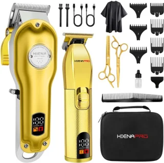 SnelShoppen professionele draadloze tondeuse en trimmer set voor mannen