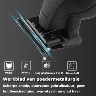 SnelShoppen - Professionele Haar/Baard Trimmer Draadloze Oplaadbare Tondeuse met T Blade voor Mannen, Zero Gapped, Ideaal voor Kappers en Thuisgebruik