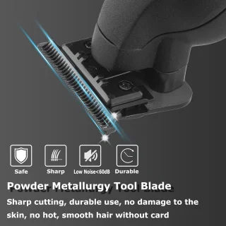 SnelShoppen - Professionele Haar/Baard Trimmer Draadloze Oplaadbare Tondeuse met T Blade voor Mannen, Zero Gapped, Ideaal voor Kappers en Thuisgebruik