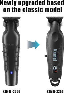 SnelShoppen - Professionele Haar/Baard Trimmer Draadloze Oplaadbare Tondeuse met T Blade voor Mannen, Zero Gapped, Ideaal voor Kappers en Thuisgebruik