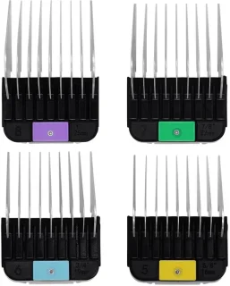 Solidchoice set van 4 RVS tondeuse attachment combs voor dierenverzorging