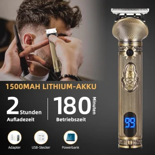 STILVORA Haarstyling Set – Tondeuse, Baardtrimmer en Neustrimmer, Goud