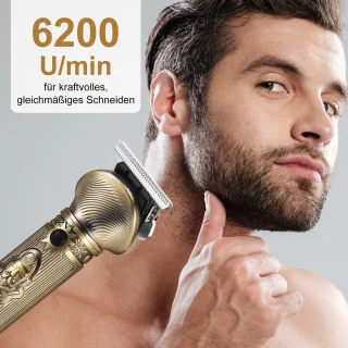 STILVORA Haarstyling Set – Tondeuse, Baardtrimmer en Neustrimmer, Goud
