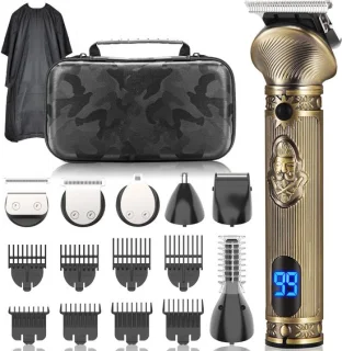 STILVORA Haarstyling Set – Tondeuse, Baardtrimmer en Neustrimmer, Goud