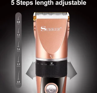 Surker SK-826 oplaadbare tondeuse met verstelbare trimmer