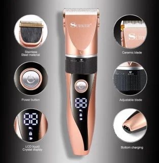 Surker SK-826 oplaadbare tondeuse met verstelbare trimmer