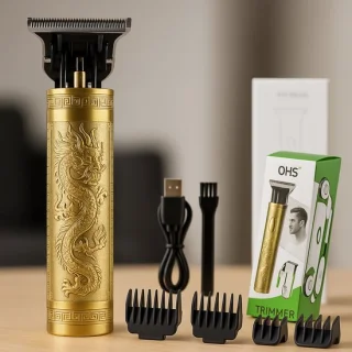 T9 Luxe Draadloze Baard- en Haartrimmer Zilver
