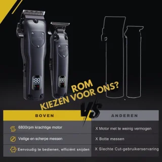 Thuys Draadloze Heren Tondeuse Zwart