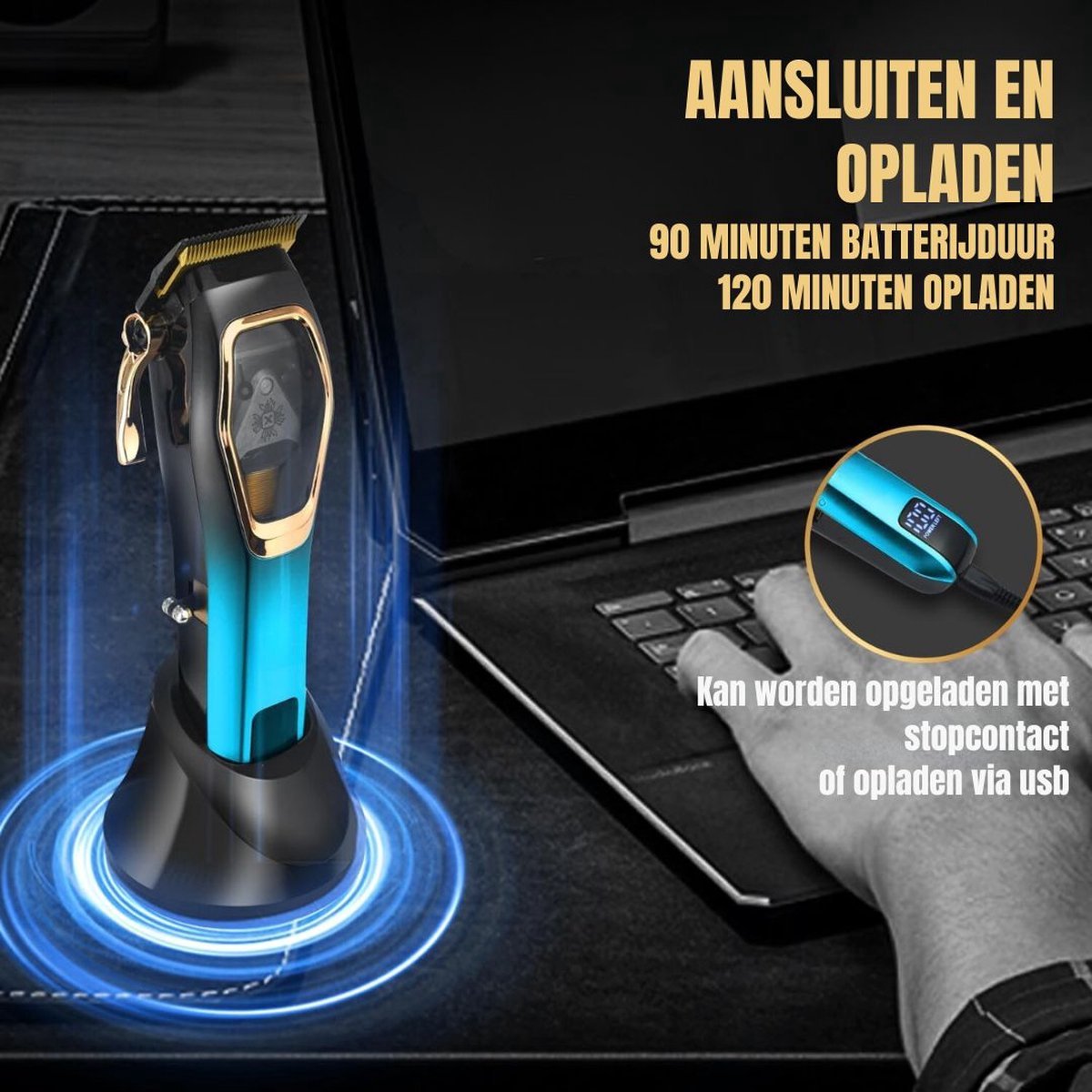 Wat vinden we goed aan de Thuys Tondeuse Hoofdhaar Draadloos Blauw