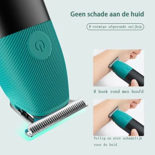 Tondeuse All-in-One Precisietrimmer Groen USB Oplaadbaar