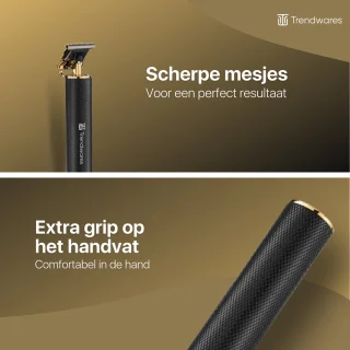 Trendwares T-287 Draadloze Haar- en Baardtrimmer Zwart