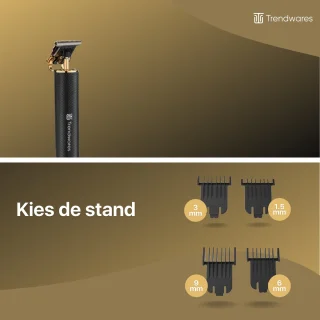 Trendwares T-287 Draadloze Haar- en Baardtrimmer Zwart