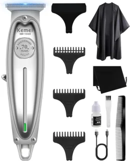 Trimmer voor mannen - zilver - draadloos - T-blade tondeuse