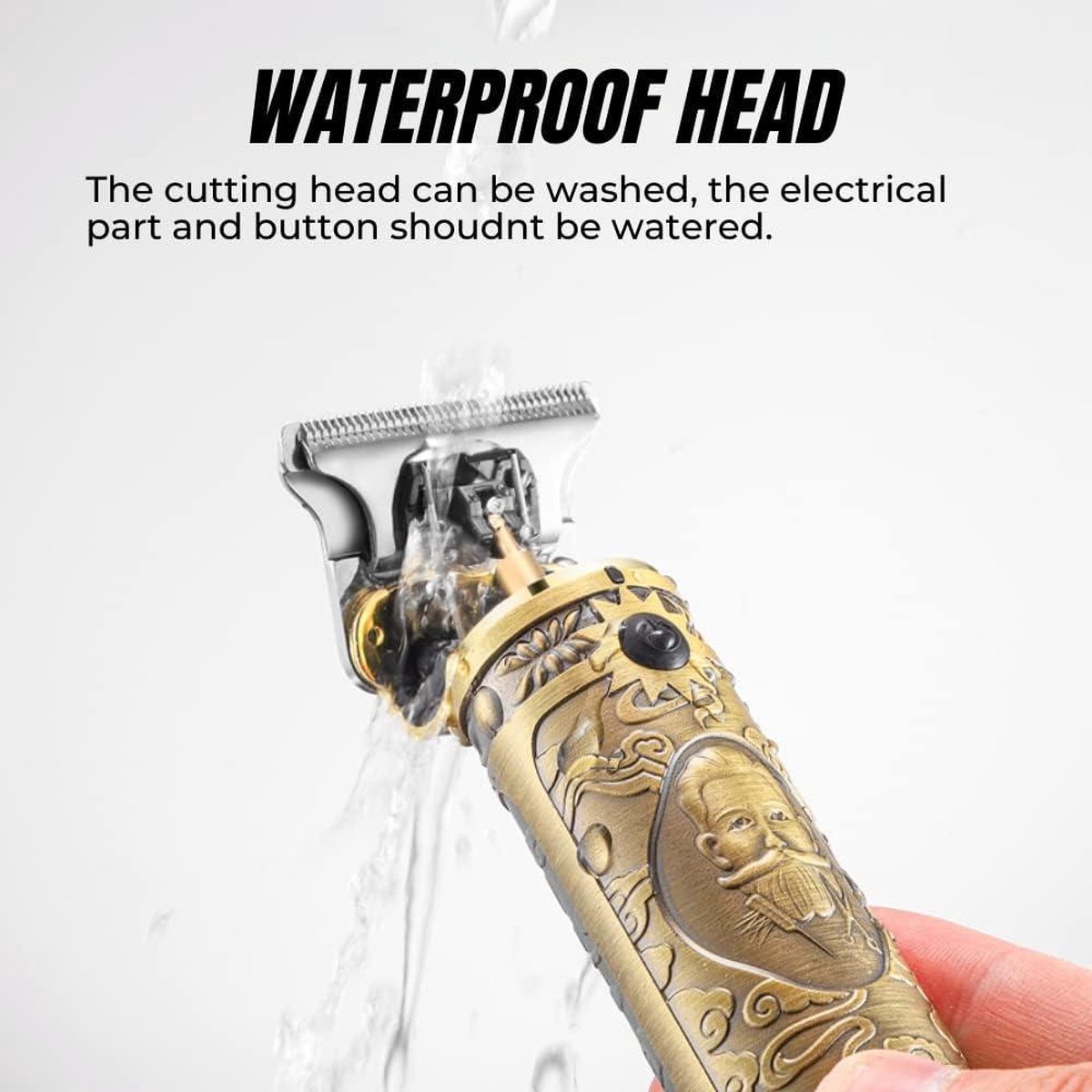 Vintage draadloze tondeuse titanium kop T-blade - haar- en baardtrimmer