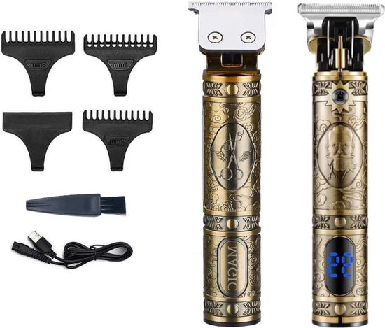 Vintage draadloze tondeuse titanium kop T-blade - haar- en baardtrimmer