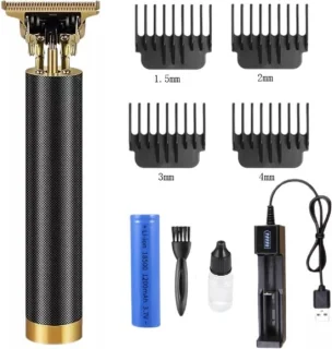 Vintage T9 Draadloze Tondeuse Trimmer Zwart Goud