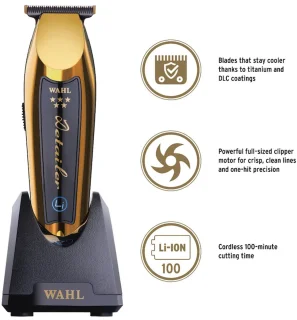 Wahl Detailer Li Cordless Trimmer T-Wide Gold 08171-716