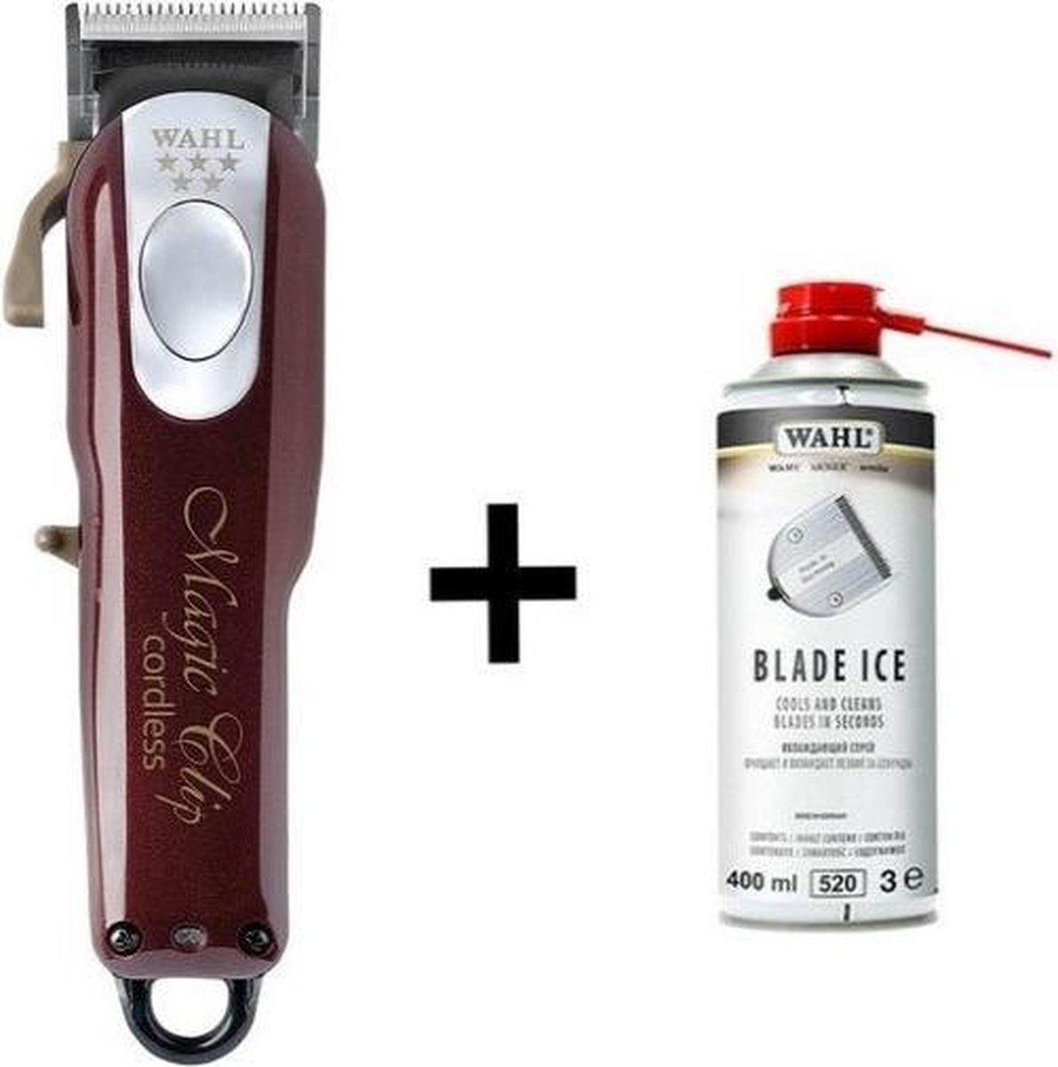 De Wahl Magic Clip Cordless Tondeuse + Blade Ice 400ml in één oogopslag