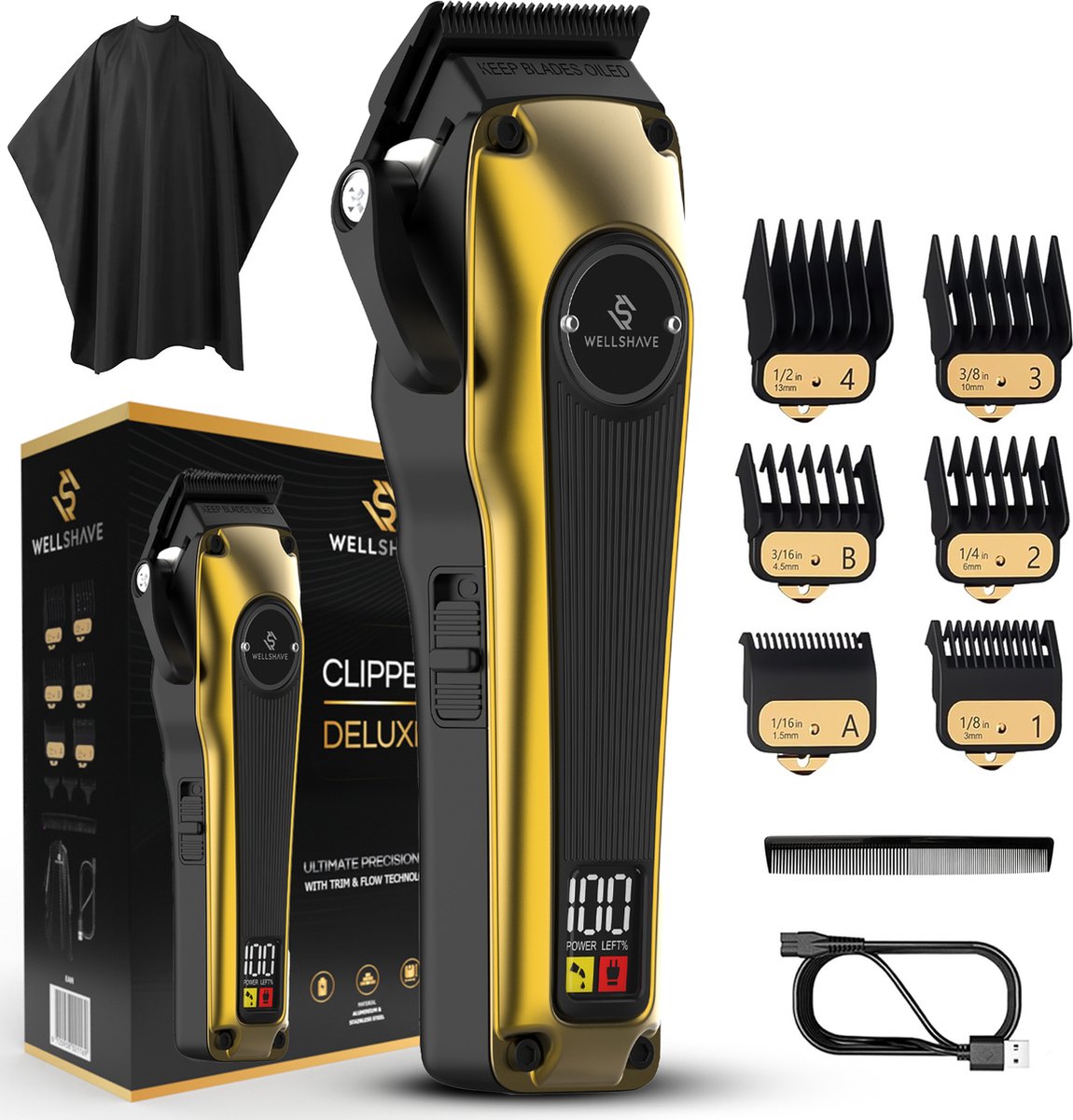 De Wellshave Tondeuse Mannen Deluxe in één oogopslag