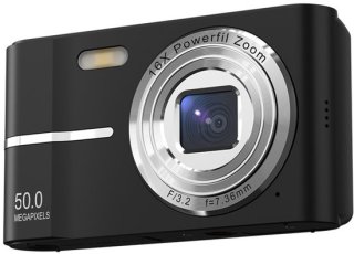 Compacte reis- en vlogcamera met 1080p en 16x digitale zoom